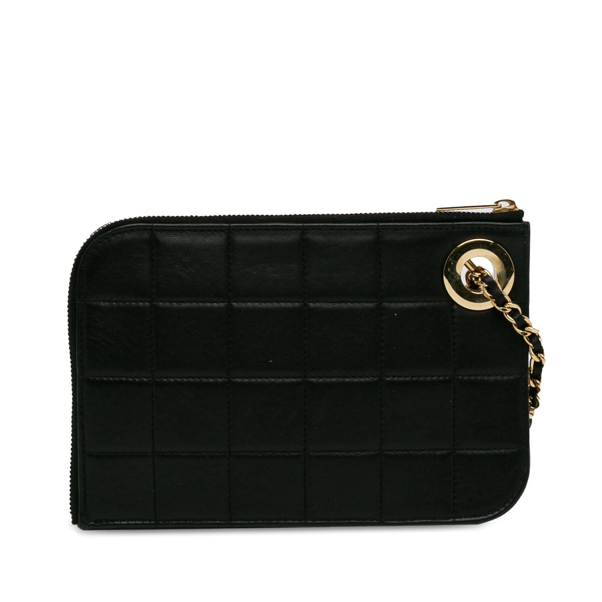 Chanel Bags Chanel Choco Bar Lambskin Clutch (-h7Hkni) Luxury Designer Leather Handbag