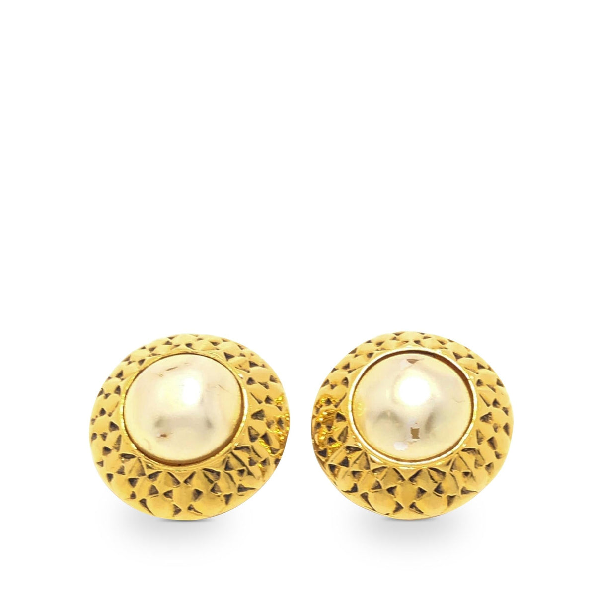 Chanel Jewellery? Chanel Faux Pearl Clip On Earrings (-GYd3kP) Luxury Designer Statement Jewellery