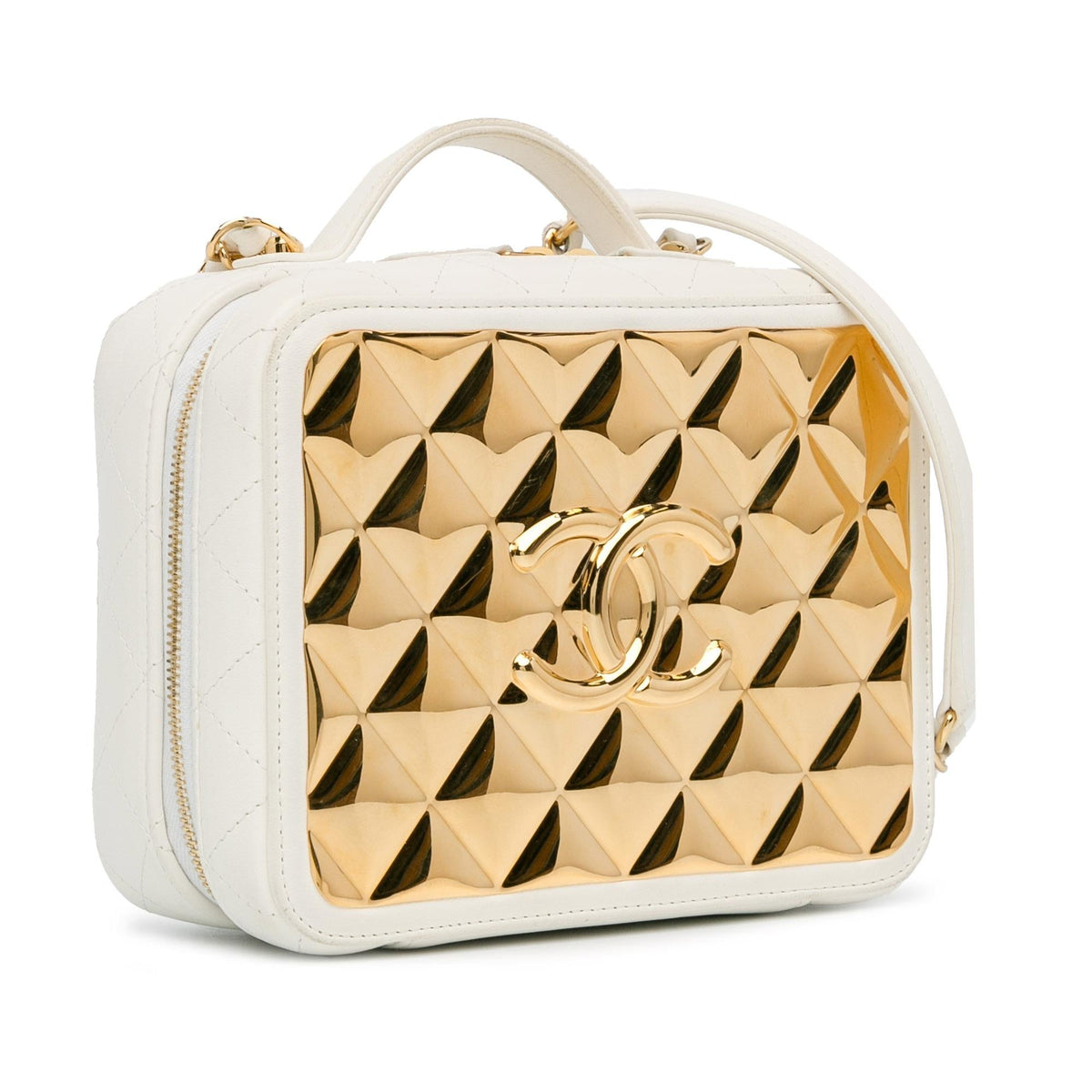 Chanel Bags Chanel Golden Plate Vanity Case (-B4IXoj) Luxury Designer Leather Handbag
