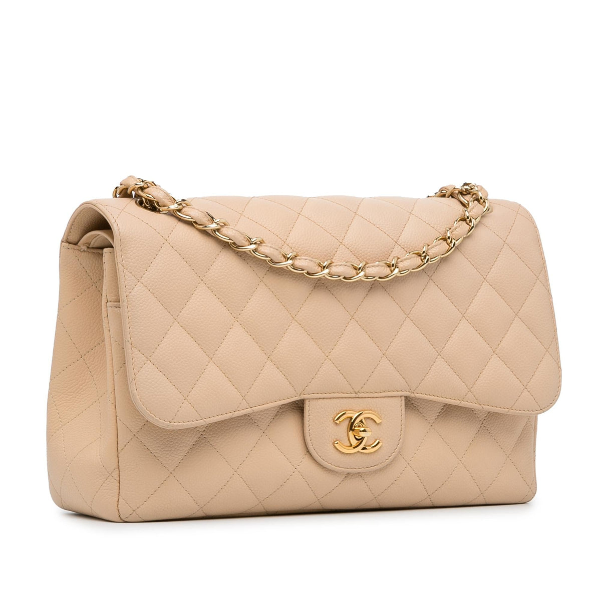 Chanel Bags? Chanel Jumbo Classic Caviar Double Flap (-lqMXv8) Premium Designer Shoulder Bag