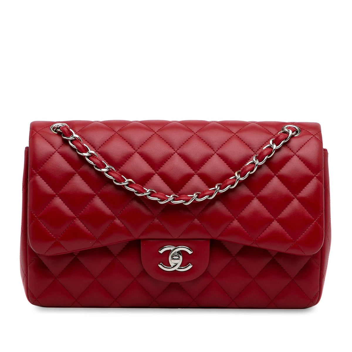 Chanel Bags? Chanel Jumbo Classic Lambskin Double Flap (-47eMtg) Luxury Designer Leather Handbag
