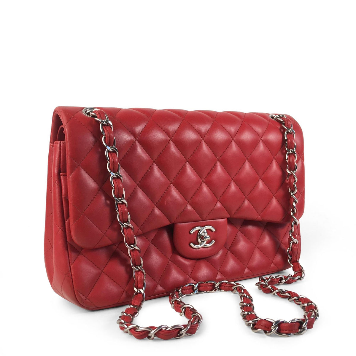 Chanel Bags? Chanel Jumbo Classic Lambskin Double Flap (-430UAz) Premium Designer Shoulder Bag