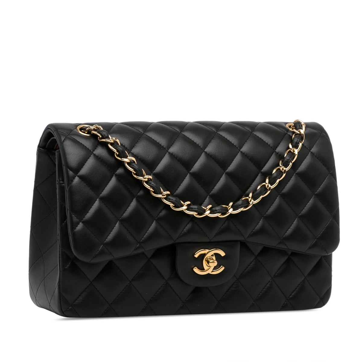 Chanel Bags? Chanel Jumbo Classic Lambskin Double Flap (-9p8KiG) Luxury Designer Leather Handbag