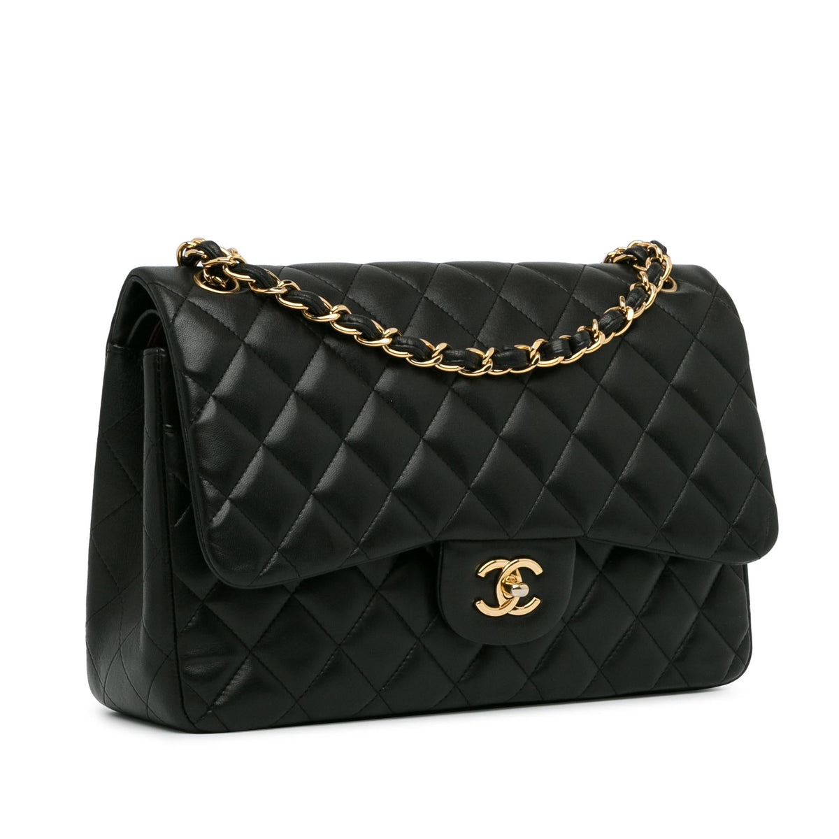 Chanel Bags? Chanel Jumbo Classic Lambskin Double Flap (-DIrJtq) Luxury Designer Leather Handbag