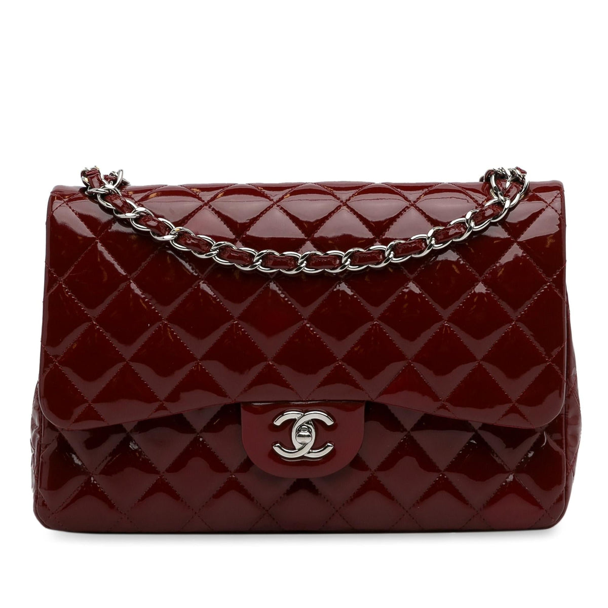 Chanel Bags? Chanel Jumbo Classic Patent Double Flap (-xpIJe0) Luxury Designer Leather Handbag