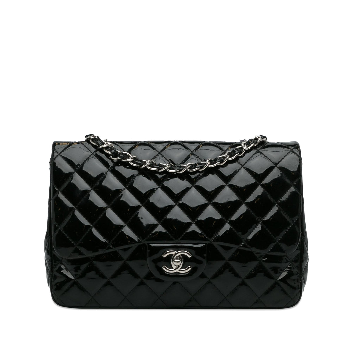 Chanel Bags? Chanel Jumbo Classic Patent Single Flap Bag (-k7UqYV) Luxury Designer Leather Handbag