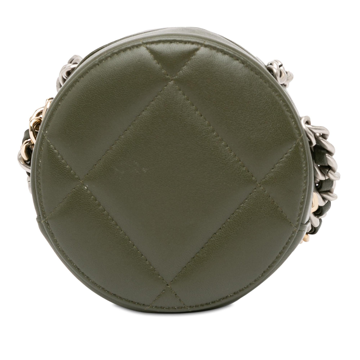 Chanel Bags? Chanel Lambskin 19 Round Clutch with Chain (-AyshgD) Premium Designer Shoulder Bag