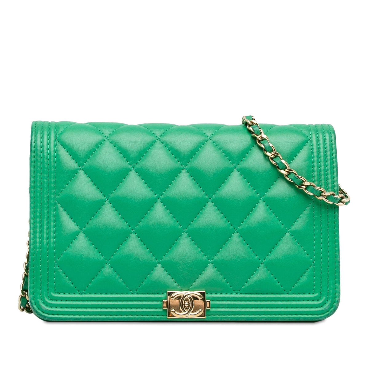 Chanel Wallets? Chanel Lambskin Boy Wallet On Chain (-UIsk0U) Compact Luxury Card Wallet
