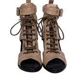 Side view of Chloe boot Beige premium designer bag