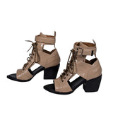 Zelvantoria5 elegant leather Ankle Boot back view
