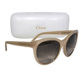 Chloe women's sunglasses Beige luxury designer leather