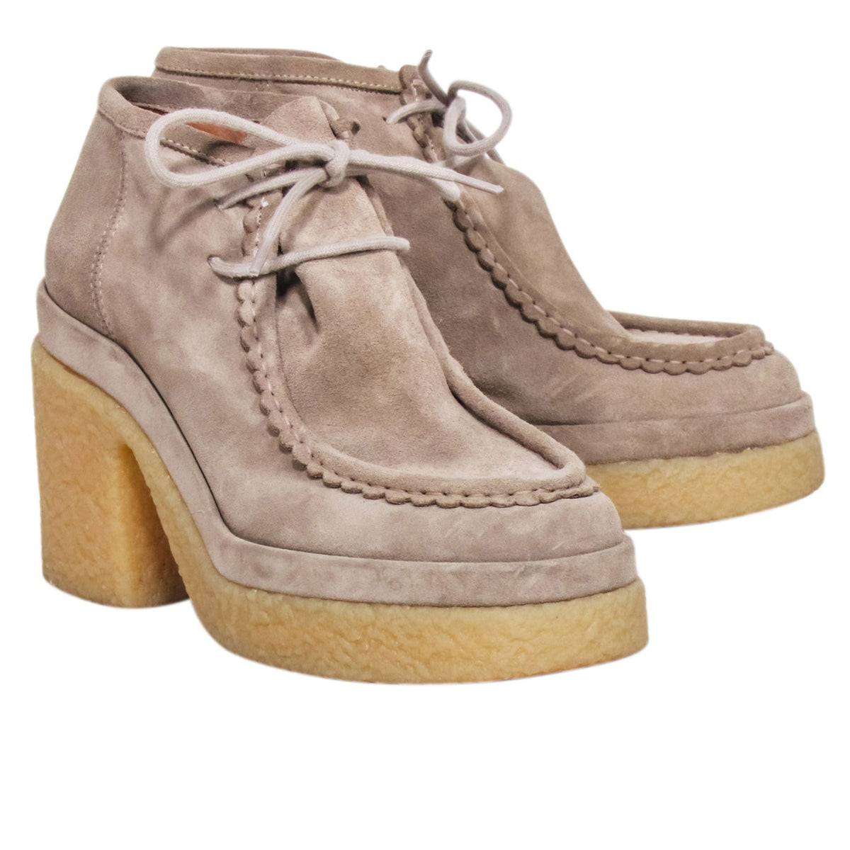 Chloe women's boot Beige luxury designer suede