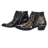 Morvantine3 elegant leather Ankle Boot back view