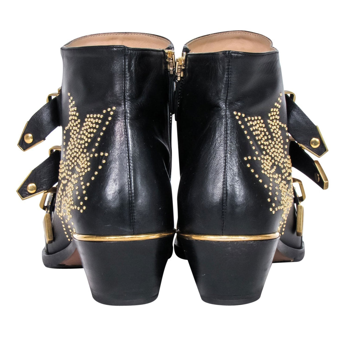 Chloe designer boot leather closeup detail