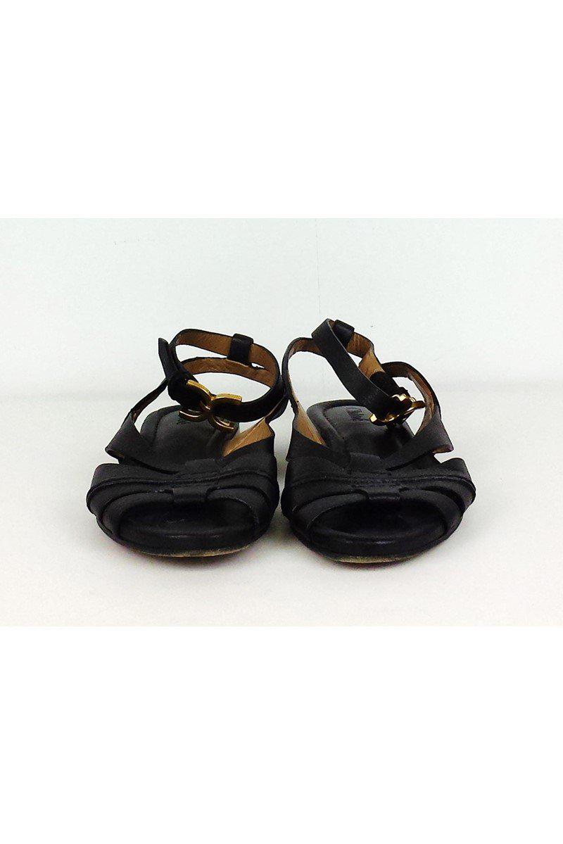 Rolvantix elegant leather Strappy Sandal side view