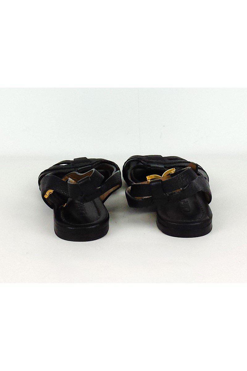 Chloe designer sandal leather closeup detail