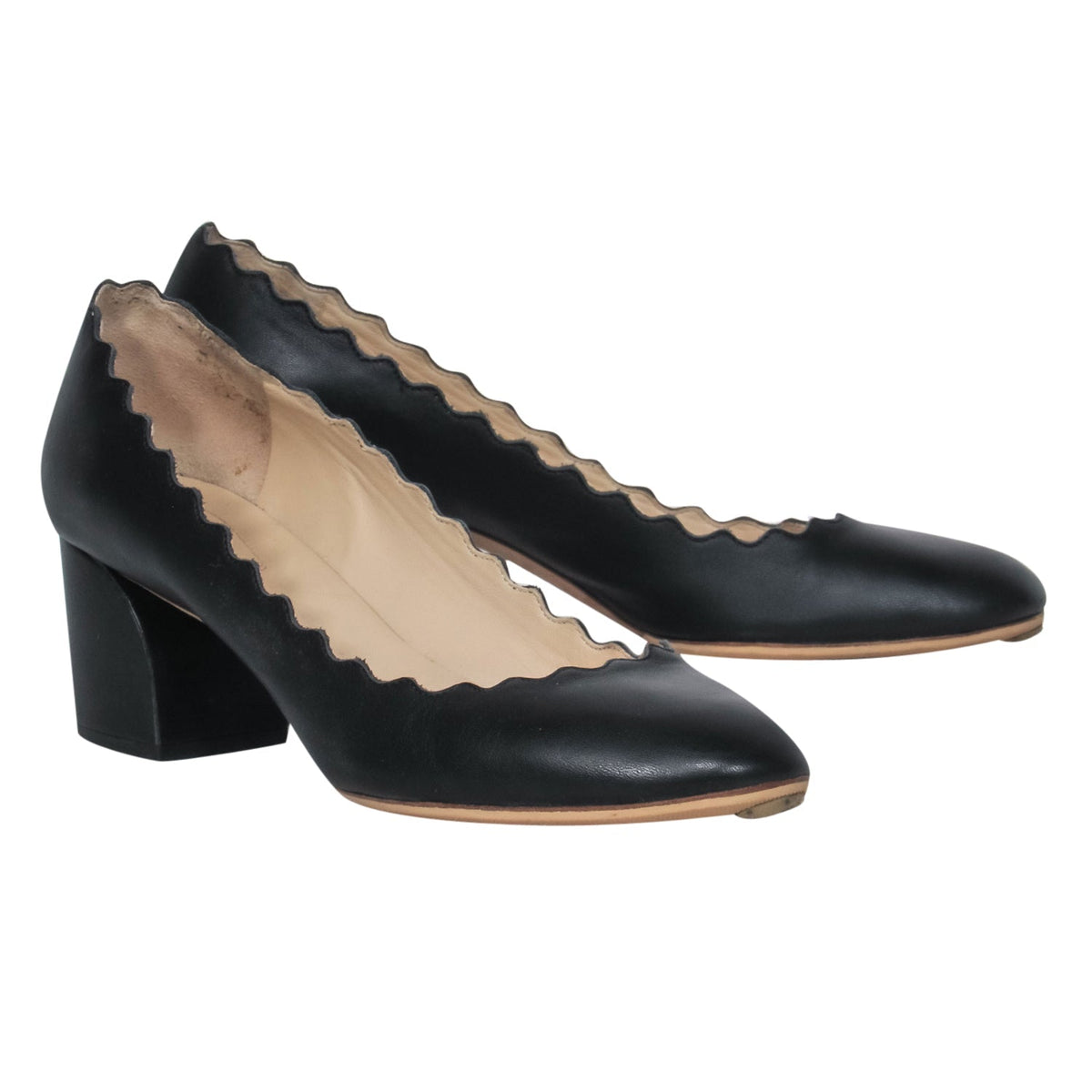 Chloe women's pump Black luxury designer leather