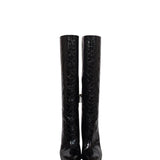 Side view of Chloe boot Black premium designer bag