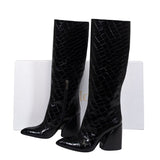 Chloe authentic luxury boot Black leather craftsmanship
