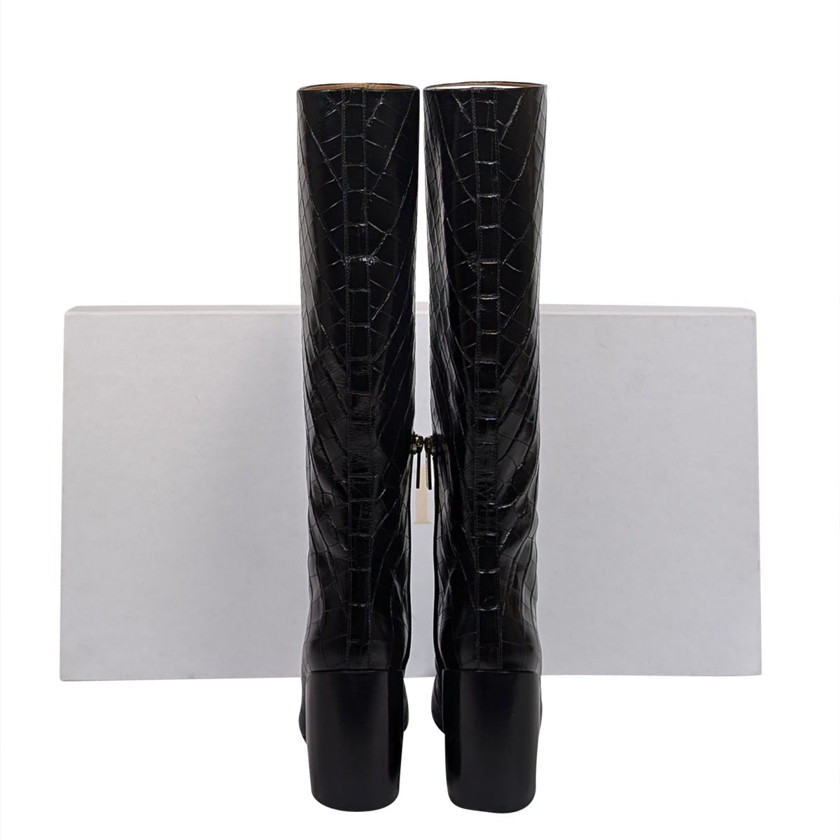 Chloe designer boot leather closeup detail