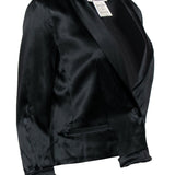 Yolvantis elegant leather Blazer side view