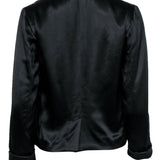 Yolvantis elegant leather Blazer back view