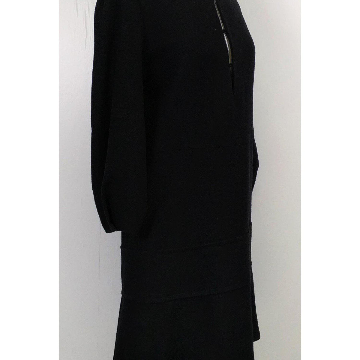 Side view of Chloe dress Black premium designer bag