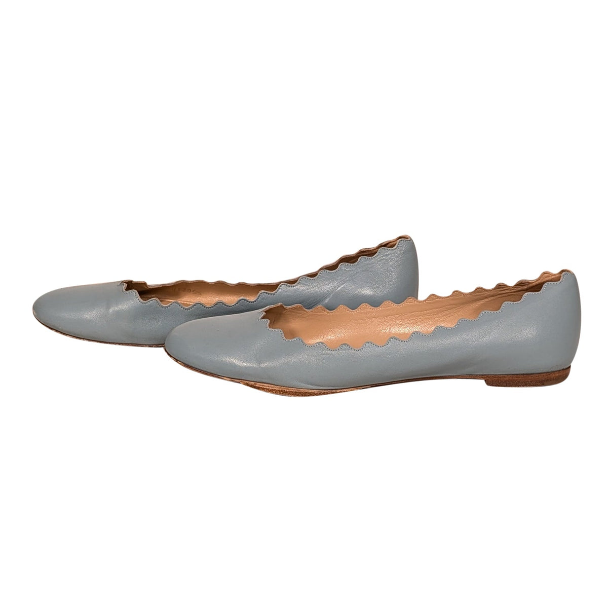 Crisvalantoria elegant leather Ballet Flat back view