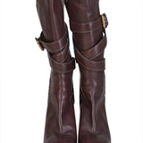 Morvantoria2 elegant leather Tall Boot side view