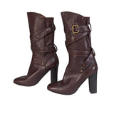 Morvantoria2 elegant leather Tall Boot back view
