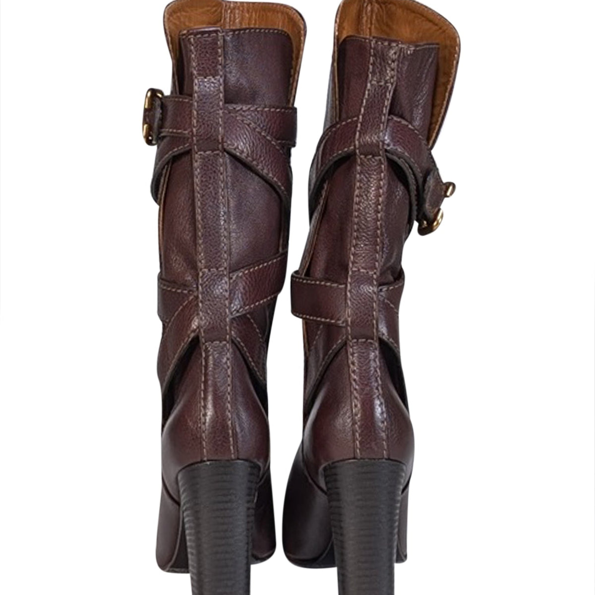 Morvantoria2 elegant leather Tall Boot interior detail