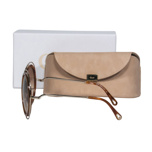 Auremantine elegant leather Sunglasses back view