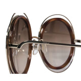 Auremantine elegant leather Sunglasses close-up detail