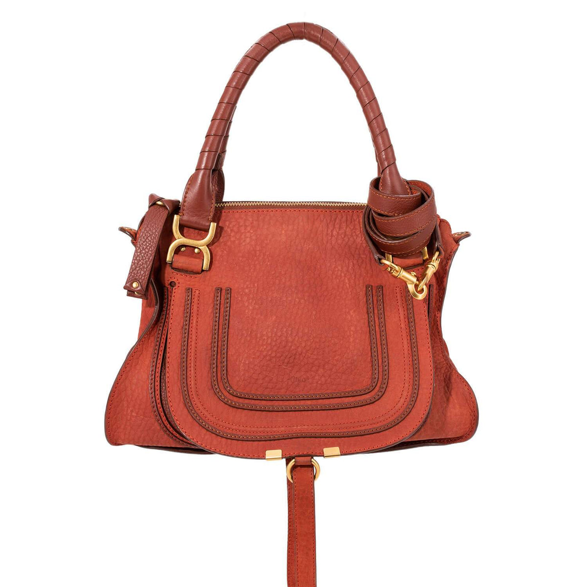 Chloe authentic luxury handbag Brown calf craftsmanship