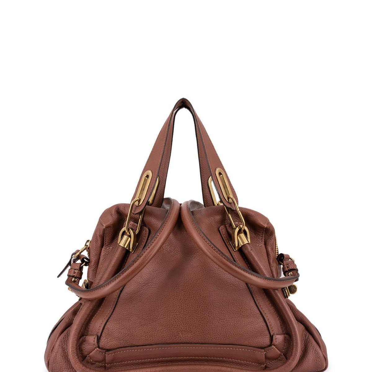 Side view of Chloe handbag Brown premium designer bag