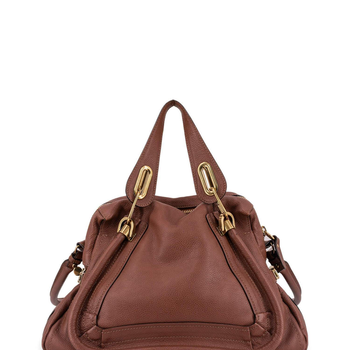 Solventa elegant leather Handbag angled view