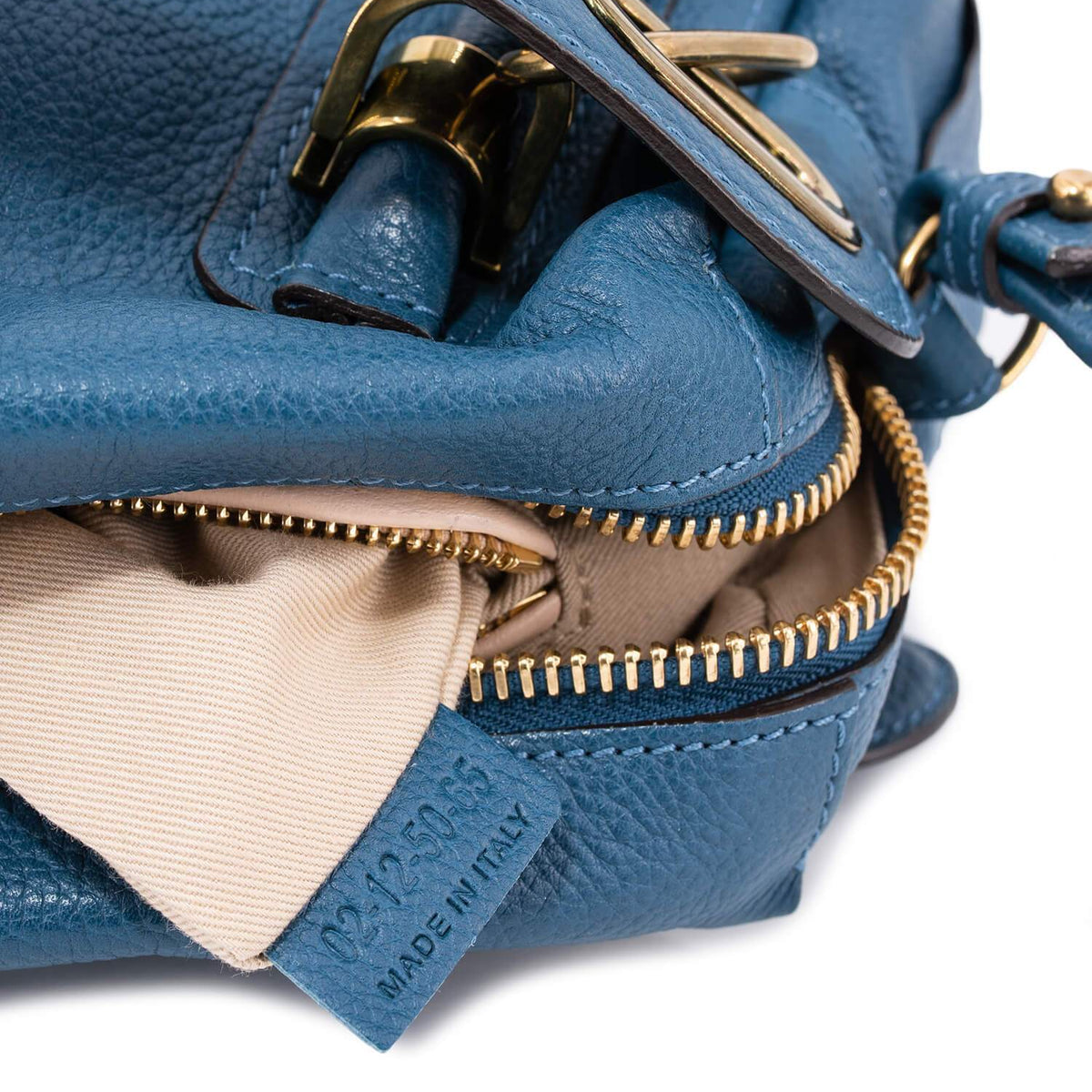 Chloe designer handbag calf closeup detail