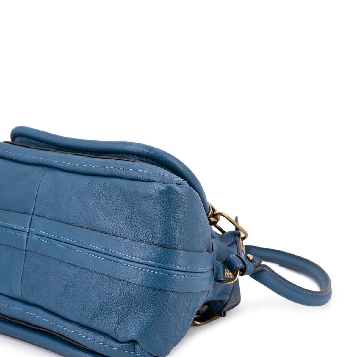 Chloe authentic luxury handbag Blue calf craftsmanship
