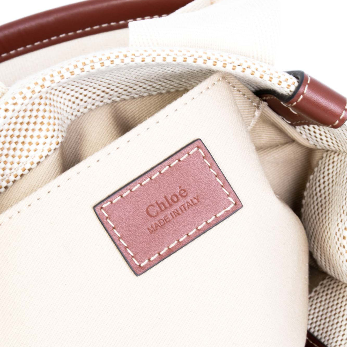 Chloe designer handbag leather closeup detail