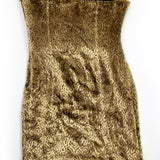 Kelvantis elegant leather Cocktail Dress side view