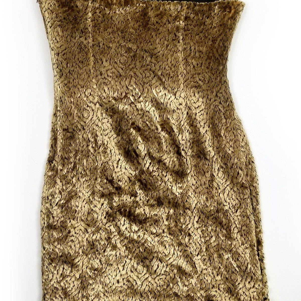 Side view of Chloe dress Gold premium designer bag