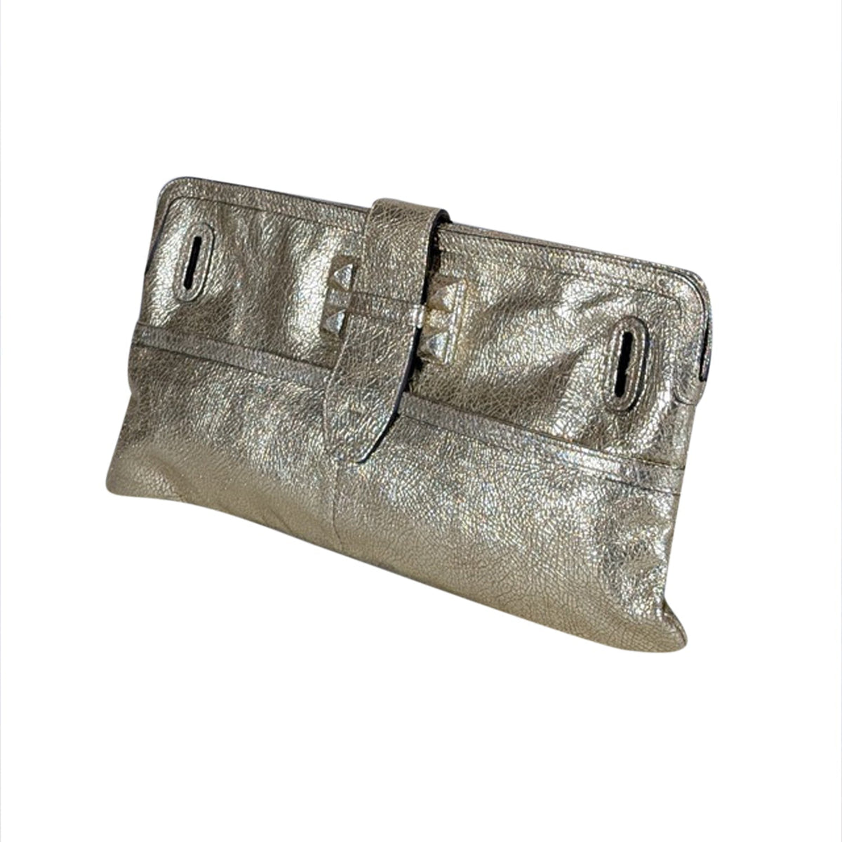 Auremantine3 elegant leather Clutch side view