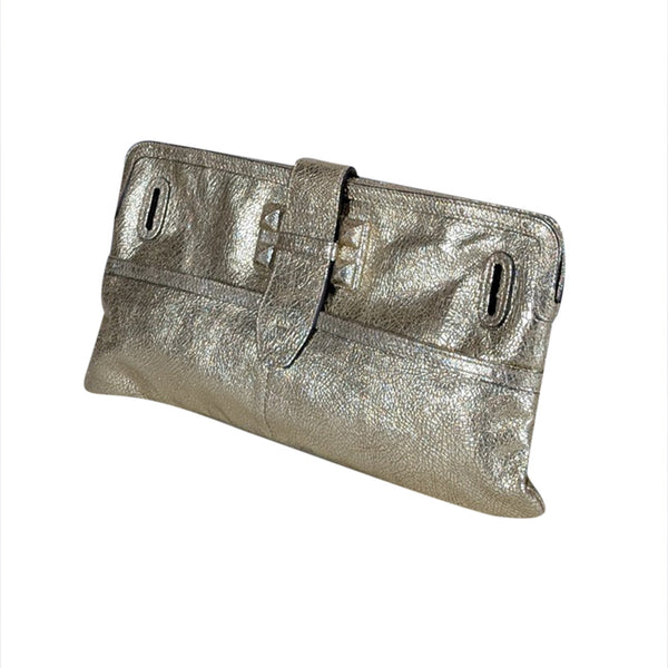 Auremantine3 elegant leather Clutch side view