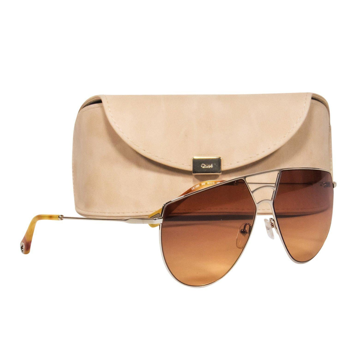 Chloe women's sunglasses Gold luxury designer leather