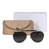 Zelvantoria elegant leather Sunglasses side view