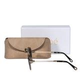Chloe authentic luxury sunglasses Gold leather craftsmanship