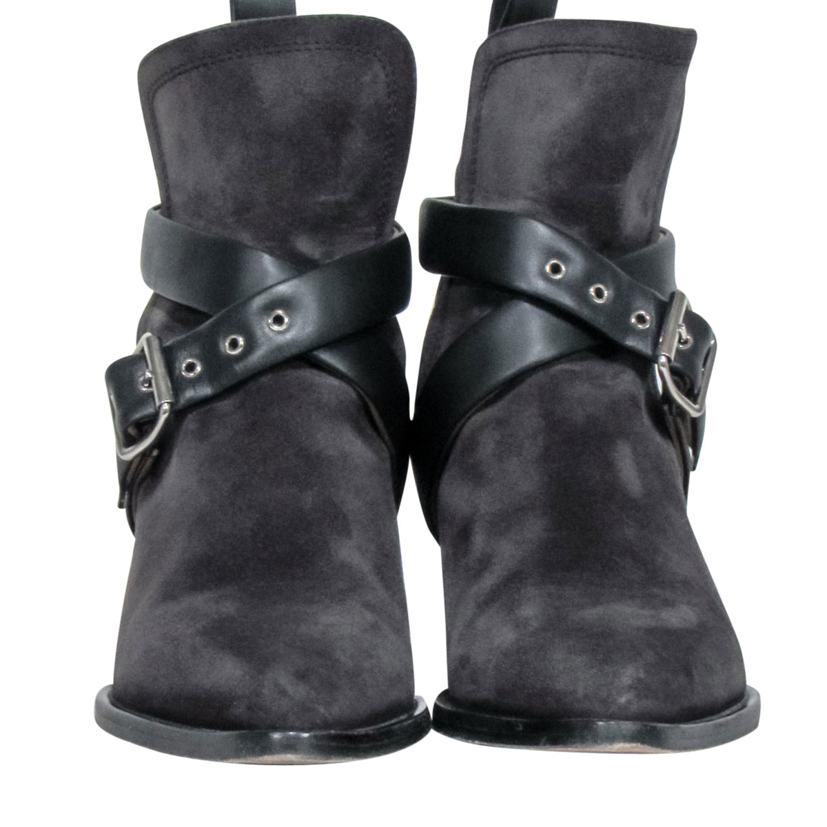 Side view of Chloe boot Grey premium designer bag