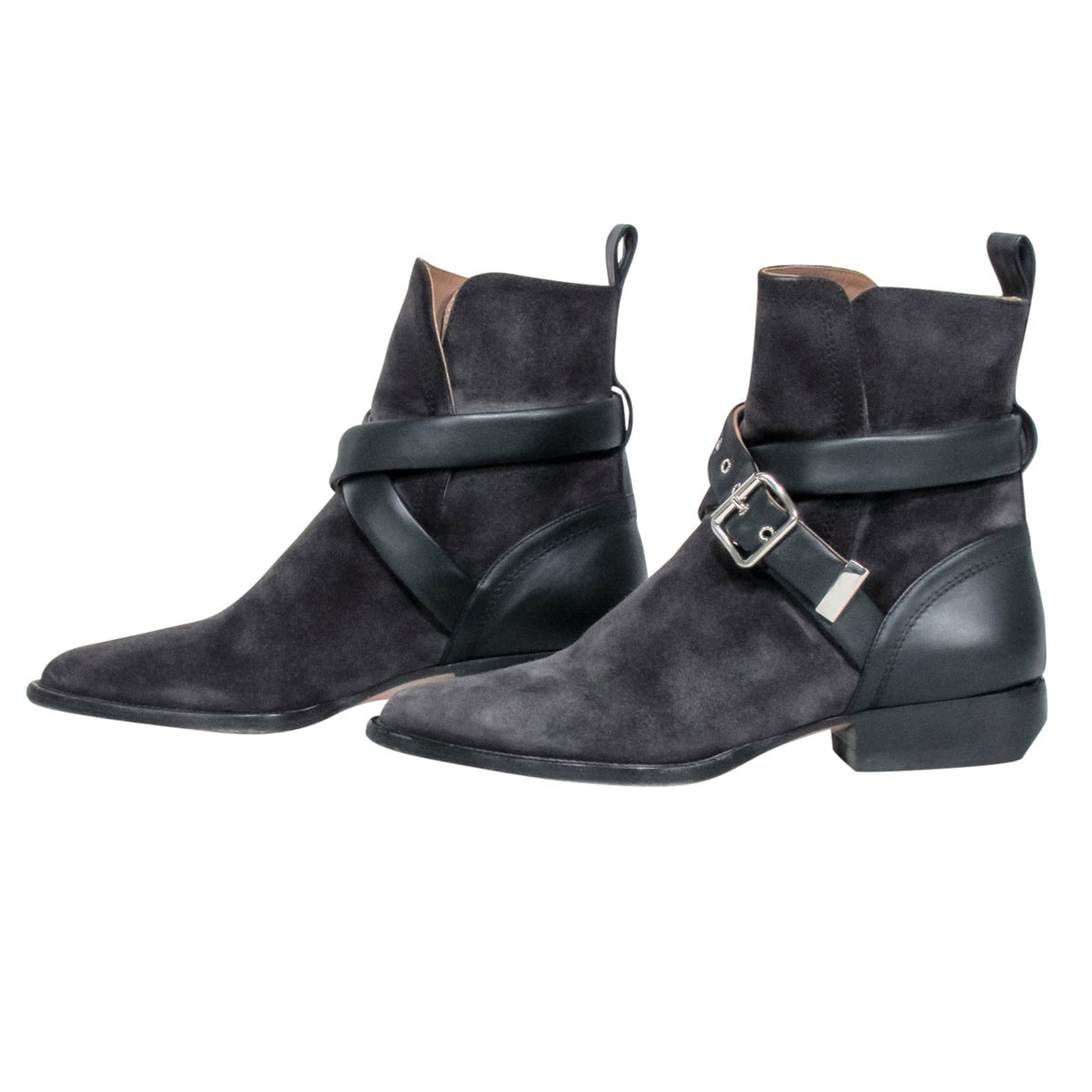 Solvantine elegant leather Ankle Boot back view