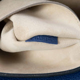 Chloe authentic luxury handbag Blue leather craftsmanship