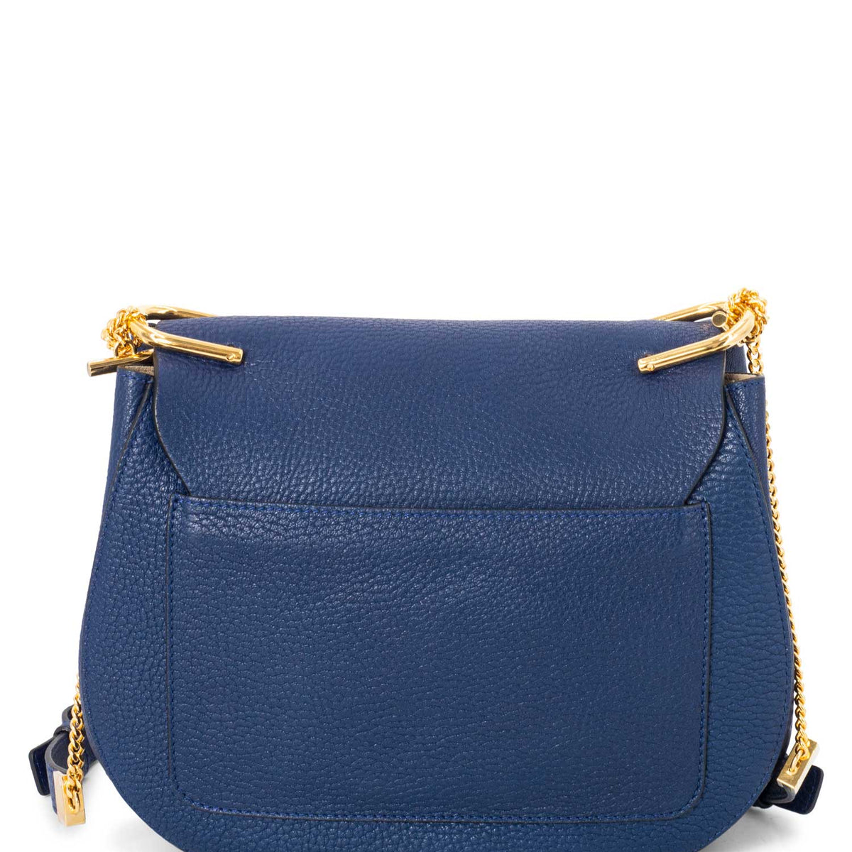Chloe authentic luxury handbag Blue leather craftsmanship